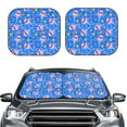 thumbnail image 2 of Naloa Tropical Jellyfishes Print 2-Piece Windshield Sunshade,Foldable Car Front Window Sun Shades,for Most Sedans SUV Truck-Large, 2 of 6
