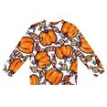 thumbnail image 3 of Tiijoy Halloween Girls Pumpkin Cardigan Jacket Fall Winter Soft Sweater, White, Sizes 1-8, 3 of 4