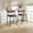 Brown leather, variant on Set of 4 Counter Height Bar Stools with Arms Upholstered Comfortable Wide Seats with Back, Metal Kitchen Island Stools, Easy Assembly