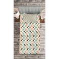 thumbnail image 3 of Ambesonne Retro Quilted Bedspread Set 2 Pcs, Aquatic Life Ocean Fish, Twin Size, Salmon Brown Turquoise, 3 of 3