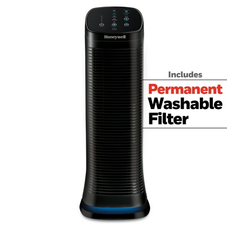 Honeywell Air Purifier with Permanent Filter for Home, 1208 sqft Rooms in 1 hour, Reduces Dust, Pollen, Pet Dander, Odors, Smoke, Washable Filters, Black, HFD320