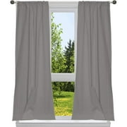 Vera MIRGY=12 /15039 Pole Top Curtains - Window Curtain Panel Set - Embroidered - 2 Panels - 40"W x 84"L - Grey