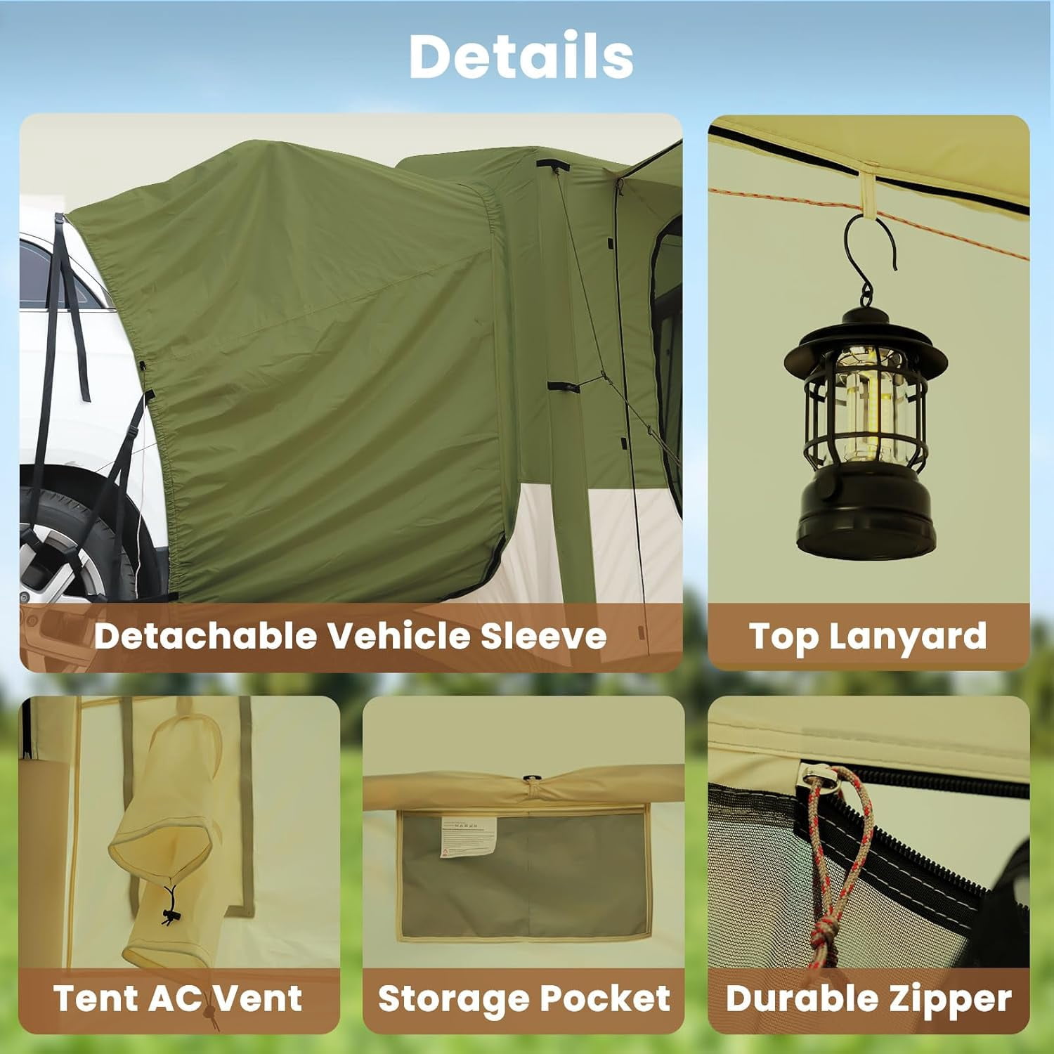 Slsy Inflatable Tent with Pump, Inflatable Tent for Camping 4~6 People Large Blow Up Air Tents House, Waterproof Luxury Glamping Tent with Mesh & Stove Jack
