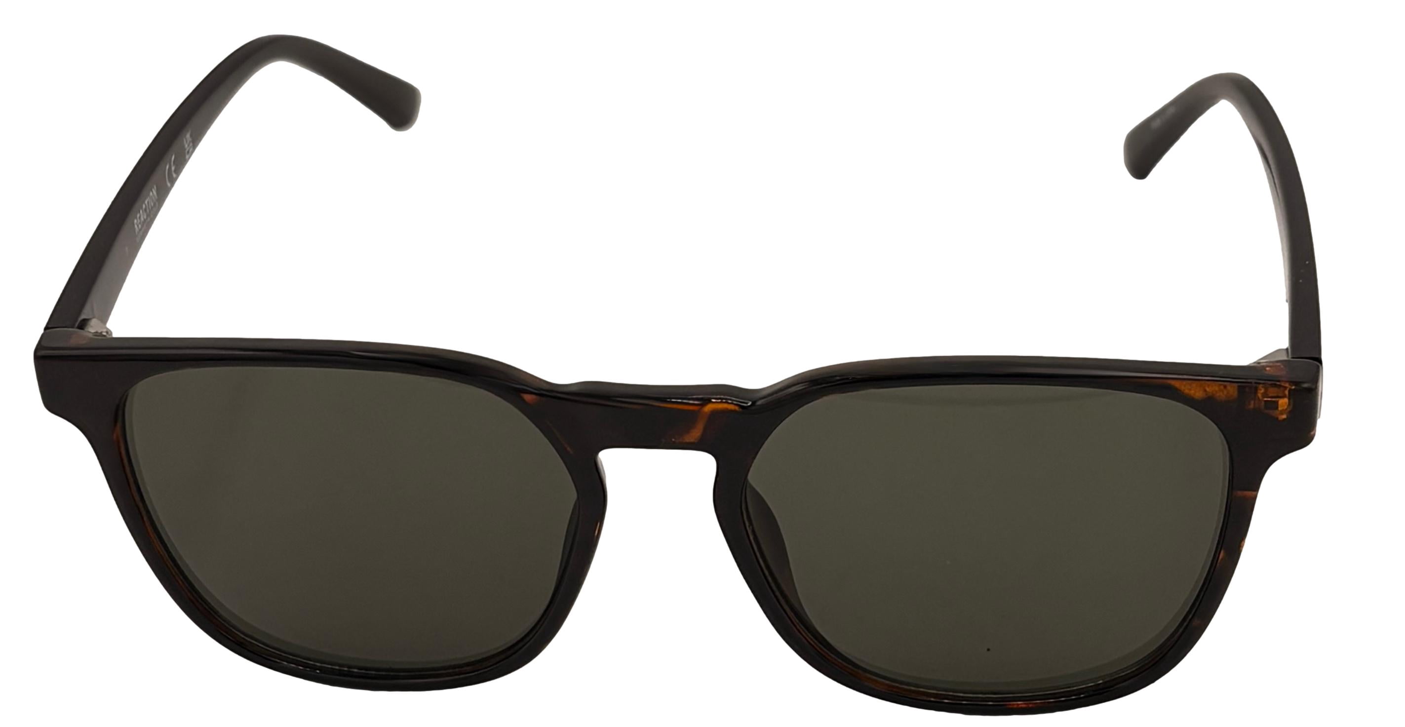 Kenneth Cole Reaction Dark Havana Mens Square Plastic Sunglass KC1414. 52N