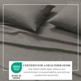 thumbnail image 4 of Cotton Heathered Melange Jersey Knit Bed Sheet Set (Queen, Heathered Mid Grey), 4 of 7