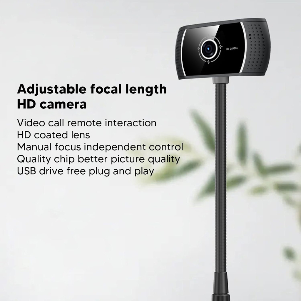WINDLAND Streaming Webcam With Noise Canceling Microphone 30FPS 720P Lens For Remote Work Online Teaching