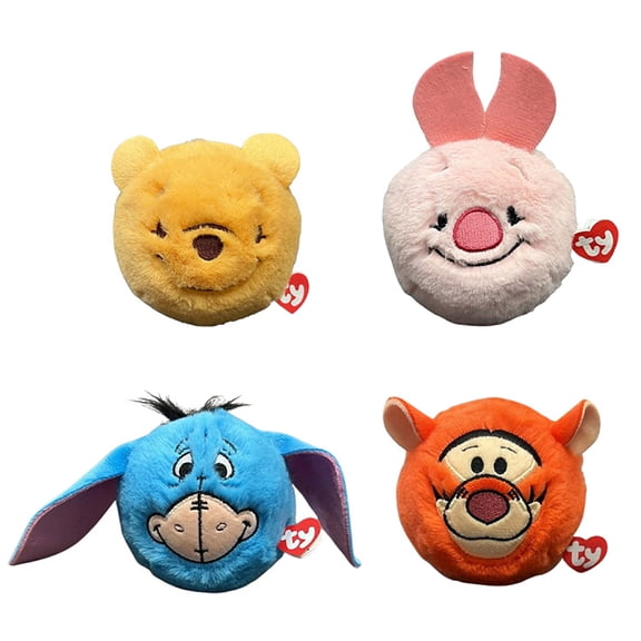 TY Beanie Bouncers - SET of 4 WINNIE the POOH (Piglet, Tigger  2) (3 inch)