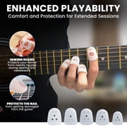 Jyker USA Guitar Finger Protector - Finger Tips Guard 5 Sizes Thimble Finger Pads Grips Comfort Soft