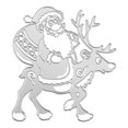 thumbnail image 1 of 1 troquel de corte de tarjetas de acero al carbono DIY con corte de papel, manualidades en relieve, Papá Noel (102), 1 of 2