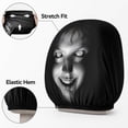 thumbnail image 5 of Ghost Face Headrest Covers, Scary Face Printing Auto Seat Universal Halloween Elastic Models Headrest Protector-Eye Effects Cover Funny Decoration for Car Interior Vehicle Truck SUV (A Type, 2PCS), 5 of 6