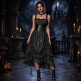 thumbnail image 2 of KLHDSF Women's Vintage Punk Gothic Dress Necklace Set Halloween Renaissance Costume Party Outfit Black XL, 2 of 6