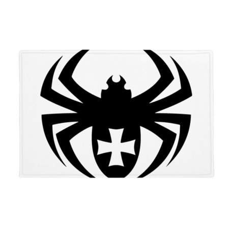 Black Spider Illustration Insect Pattern Ground Mat Non Slip Floor Bathroom Door Rug Carpet