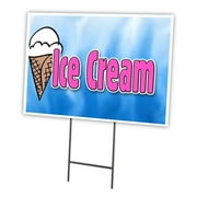 SignMission C-1824 Ice Cream 1 18 x 24 in. Ice Cream 1 Yard Sign & Stake