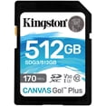 thumbnail image 1 of Tarjeta SD Kingston Canvas Go Plus 512 GB 170R C10 UHSI U3 V30 SDG3/512GB, 1 of 2
