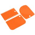 thumbnail image 1 of 3pcs/set Scraper Plastic Cream Spatula DIY Cake Decorating cream scraper Tool Home Bakery Baking Supplies, Orange, 1 of 7