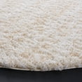 thumbnail image 3 of SAFAVIEH Berber Torvald Abstract Polyester Shag Area Rug, Ivory/Beige, 8' x 8' Round, 3 of 8