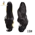 thumbnail image 2 of Jaw Claw Ponytail Thick Clip In Ponytails Hair Piece Hair Extension As Human Hair 1B# off black, 2 of 2