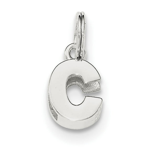 Sterling Silver Letter C Initial Charm Made In Thailand qc8460c