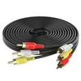 thumbnail image 2 of TV DVD Camera AV Cable 3 RCA Composite Audio Video Cord Adapter Male to Male Signal Connector, 2 of 10