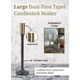 thumbnail image 5 of Serene Spaces Living 13" Dual-Tone Taper Candlestick Holder, Modern, Single, 5 of 6
