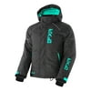 FXR Youth Fresh Snowmobile Jacket Thermal Insulated Charcoal Jersey Mint - 14 210419-0652-14