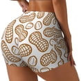 thumbnail image 2 of Kdxio Peanuts7 Print Workout Shorts for Women Seamless Soft Smooth Gym Yoga Scrunch Active Shorts, 2 of 5