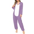thumbnail image 3 of Xcmzpl Family Christmas Onesie Pajamas Adult Couple Xmas Holiday Onesie Loungewear Fuzzy Flannel Hooded Zip Uip One Piece Sleepwear, 3 of 6