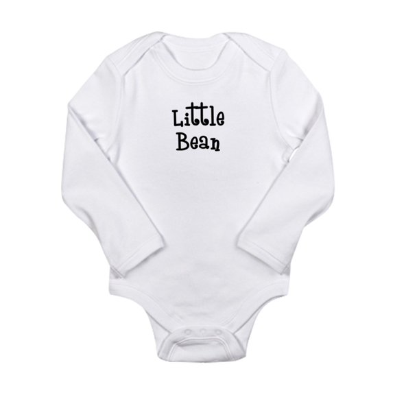 CafePress - Little Bean Black Body Suit - Long Sleeve Infant Bodysuit