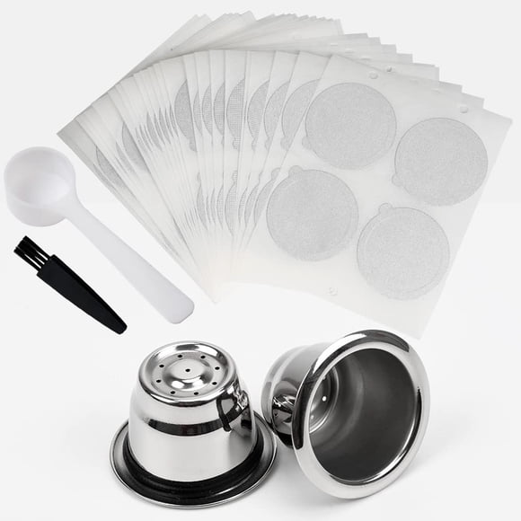 Cápsulas de café reutilizables de acero inoxidable para Nespresso (2 tazas)