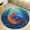 Flannel-2, variant on Dolphins Jumping Seashell Colorful Fish Round Area Rugs for Bedroom Living Room, 4FT Soft Comfy Indoor Circle Carpets, Floor Mat