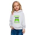 thumbnail image 5 of IWRICH Kids 100 Days of School Hoodies Long Sleeve Lined Hooded Sweatshirts Cute Tops,Size 2-14 Years White 130, 5 of 7