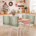 thumbnail image 2 of Christmas Tree Lights Chair Covers Set of 6 Stars Shinny Sage Green Art Abstract Chair Back Covers Stretch Removable Washable Slipcovers Protector for Dining Room Kitchen Party Decor, 2 of 5
