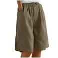 thumbnail image 1 of Women's Elastic Shorts Button Down with Pocket for Spring Summer Fall, 1 of 5