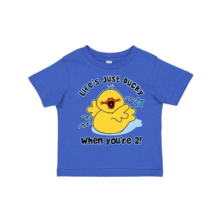 

Inktastic Life s Ducky 2nd Birthday Gift Toddler Boy or Toddler Girl T-Shirt