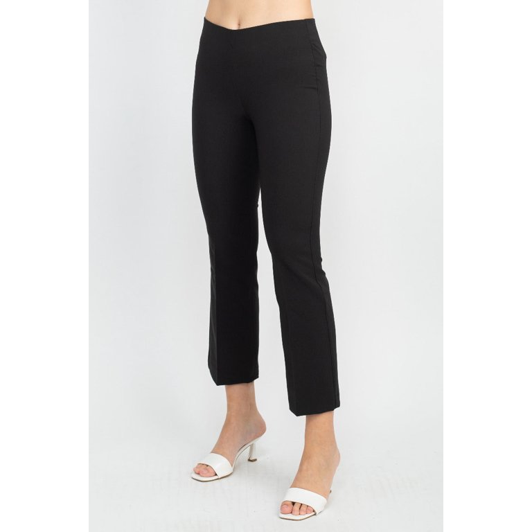 Adrianna Papell Sports Mid Waist Pull On Solid Straight Pants DOVE