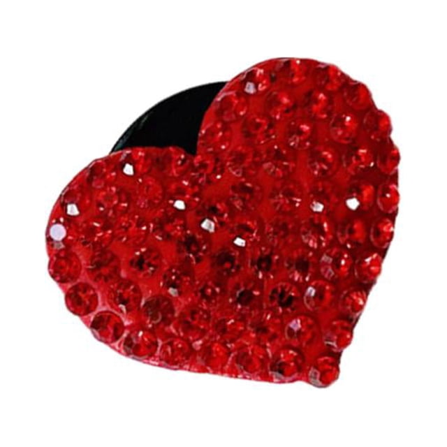 Abbracc Car Vent Clip, Car Perfume Clip, Shape Rhinestones Car Interior Decoration Air Red