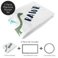 thumbnail image 4 of Sweet Jojo Designs Mod Dinosaur Blue and Green Fleece Milestone Baby Blanket 3 Piece Set, 4 of 6