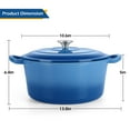 thumbnail image 2 of Walchoice 6 Quart Enameled Cast Iron Dutch Oven with Lid, Nonstick Round Dutch Oven Pot with Dual Handles for Braising, Stews, - Blue, 2 of 8