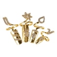 thumbnail image 1 of 4pcs Anillos de uñas abiertas para mujeres Anillos decorativos de uñas Ringsoneo de aleación de diamantes de imitación, 1 of 6