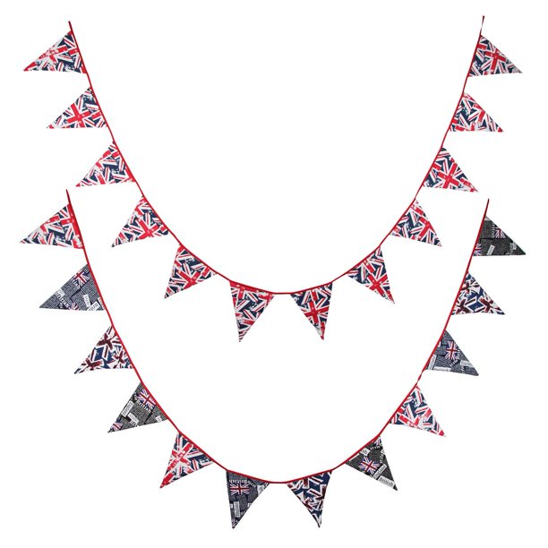 British Flag Triangle String BuntingUK Flags Banner TriangleUnited Kingdom Small String Flag