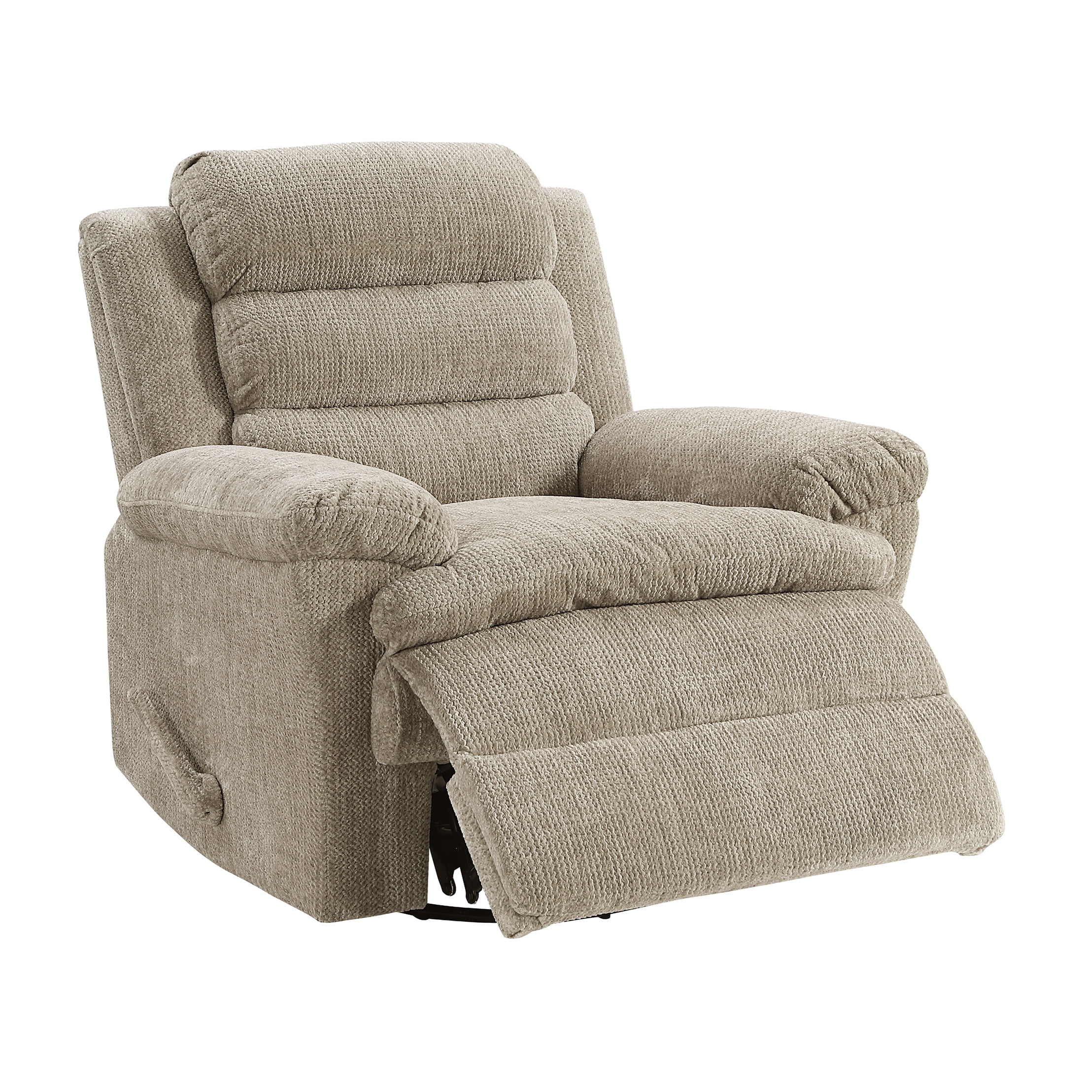 OakvillePark Windcroft Microfiber Swivel Glider Reclining Chair, Brown