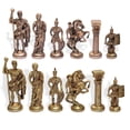 thumbnail image 5 of StonKraft 15" x 15" Collectible Chess Game Board Set made with Australian Marble, Lapis Lazuli + Roman Brass Chess Pieces, 5 of 7