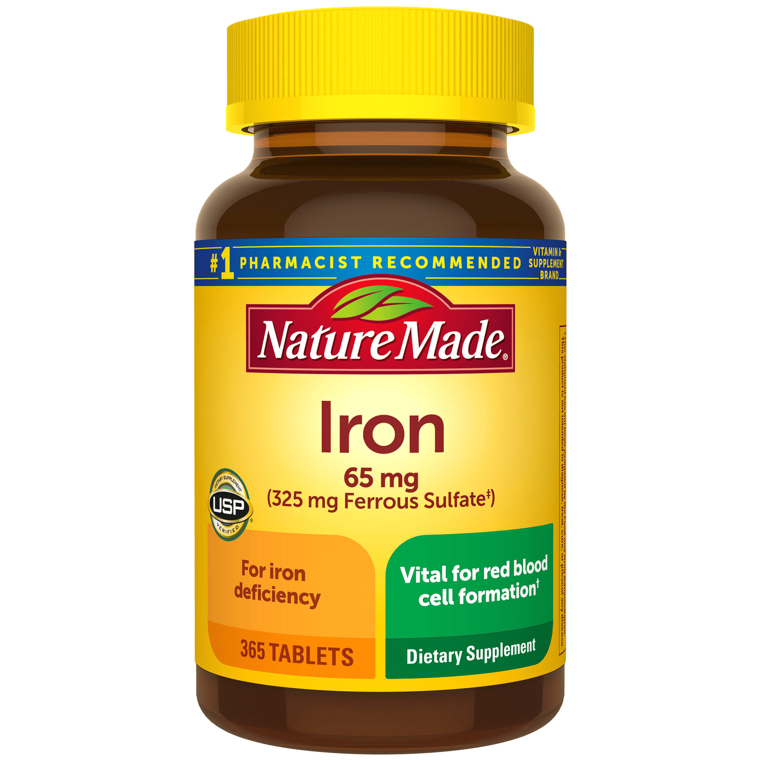 Nature Made Iron 65 Mg., 365 Tablets - Walmart.com