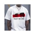 thumbnail image 1 of Men Cotton T-Shirt "Trust No One" Digital Print Graphic T-Shirt S-5XL Casual Short Sleeve for Unisex, 1 of 6