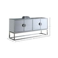 thumbnail image 3 of Meridian Furniture Marbella Solid Wood Sideboard/Buffet in Chrome, 3 of 6