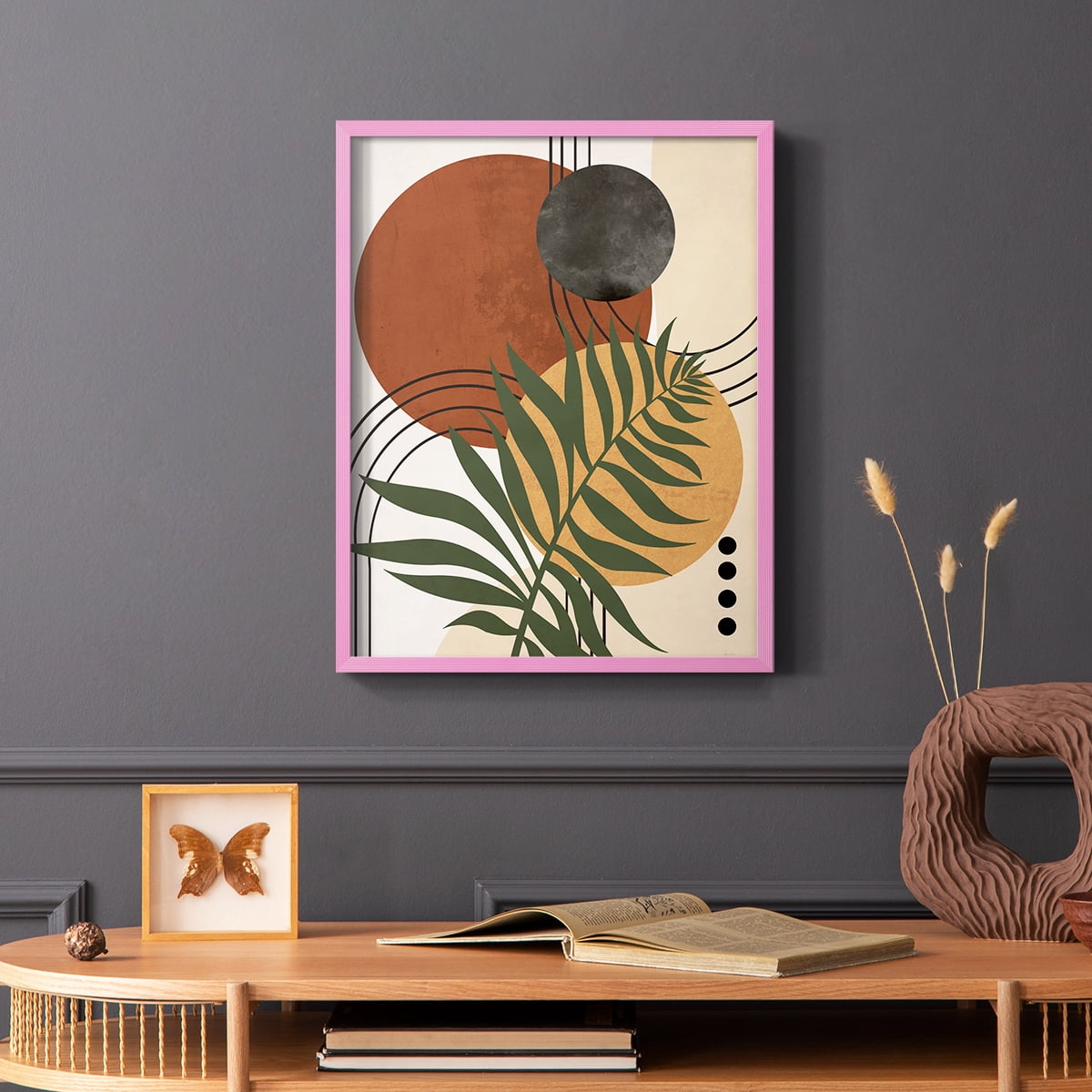 Contemporary Palm I in Paper Solid Wood 8 x 10 Framed Print