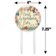 thumbnail image 2 of Acrylic Best Grandma Ever Floral Cake Topper Party Decoration for Wedding Anniversary Birthday Graduation, 2 of 7