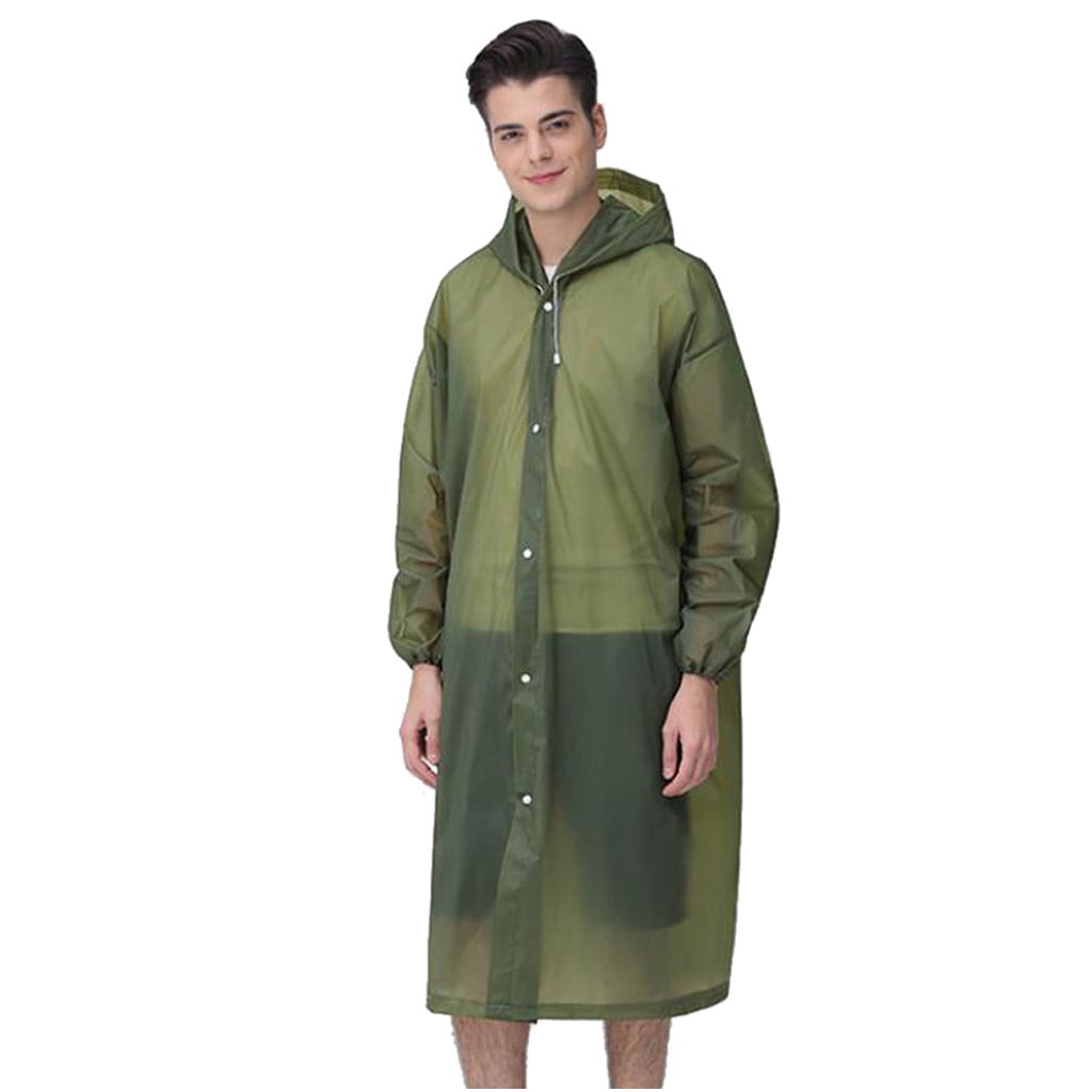 Men s Outdoor Raincoat Thick EVC Transparent Rain Gear Fashionable Waterproof Jacket for Hunting Fishing and Outdoor Activities All Season Use Camouflage Effect