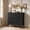 Black, variant on Black Fluted 3 Drawer Dresser, 32 inch Wide Dresser Nightstand for Bedroom, Modern Wood Chest of Drawers, Large Painted Nightstand with 3 Drawers for Closet, Hallway, Entryway