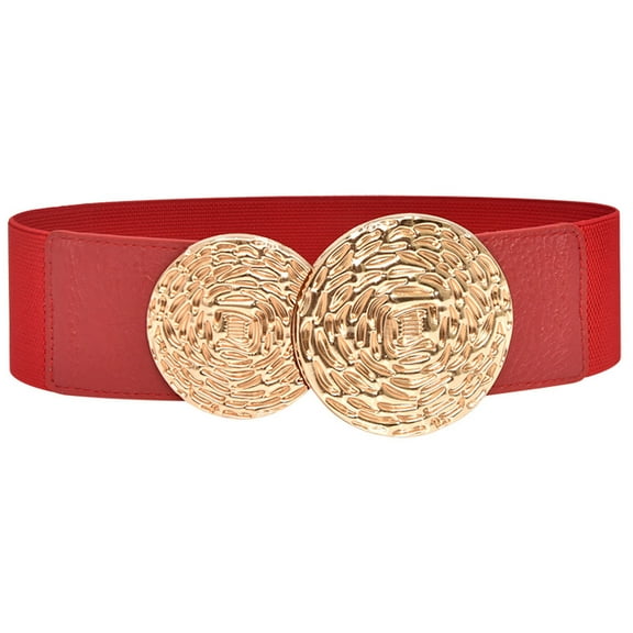 Fimkaul Womens Men Belt Fashion Stretchy For Dresses Vintage Elastic Wide Waist Belt Belts